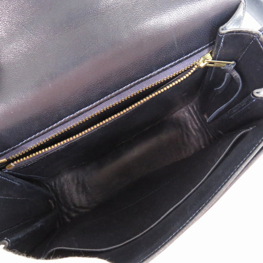HERMES Shoulder Bag Box scarf black vintage Shoulder Bag Women Used Authentic