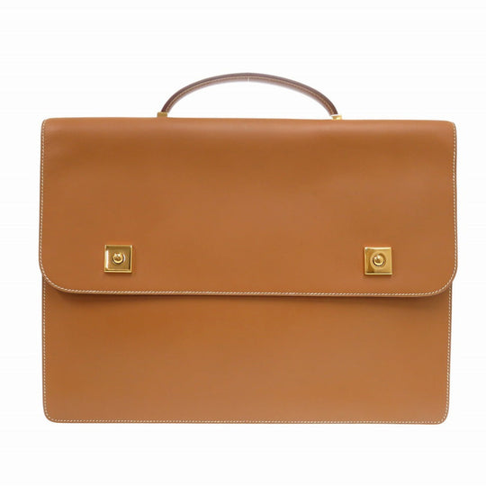 HERMES Briefcase Vaux Chamonix natural vintage Danube 38 mens Used Authentic