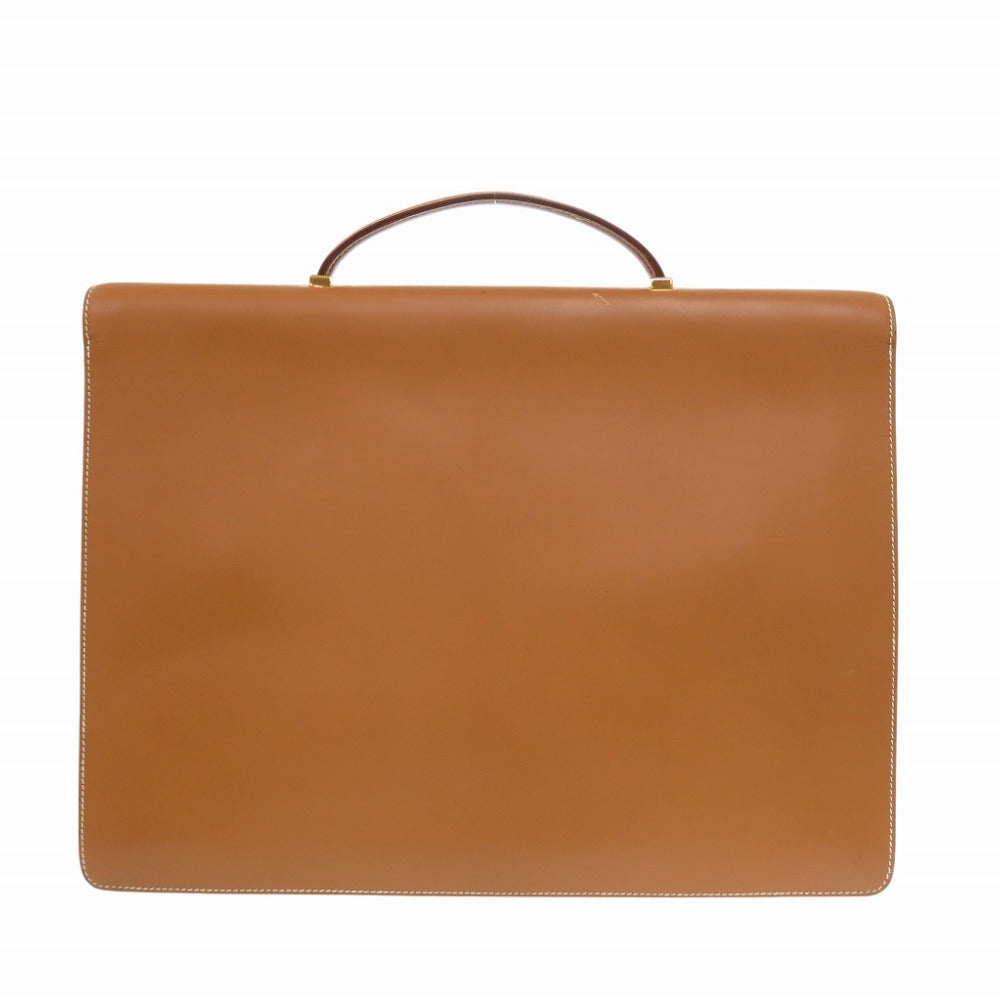 HERMES Briefcase Vaux Chamonix natural vintage Danube 38 mens Used Authentic
