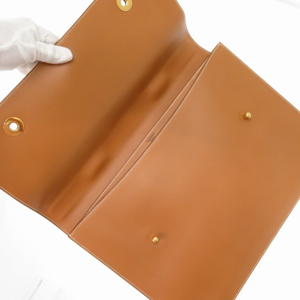 HERMES Briefcase Vaux Chamonix natural vintage Danube 38 mens Used Authentic
