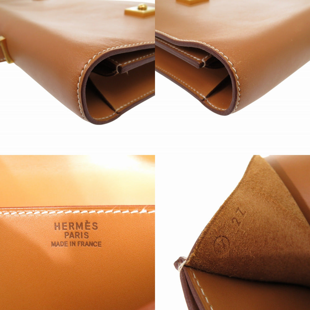 HERMES Briefcase Vaux Chamonix natural vintage Danube 38 mens Used Authentic