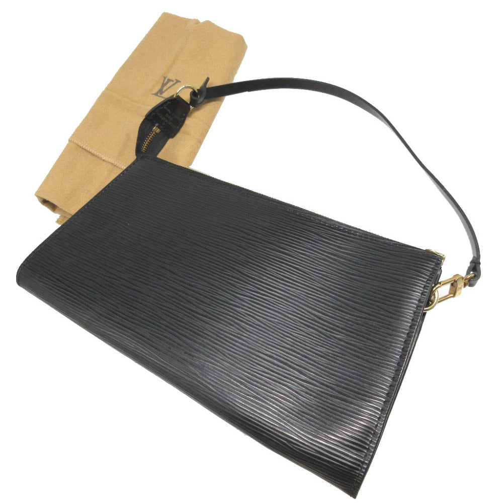 LOUIS VUITTON Pouch M52942 Epi Leather Noir Epi Pochette Accessoires Women Used Authentic