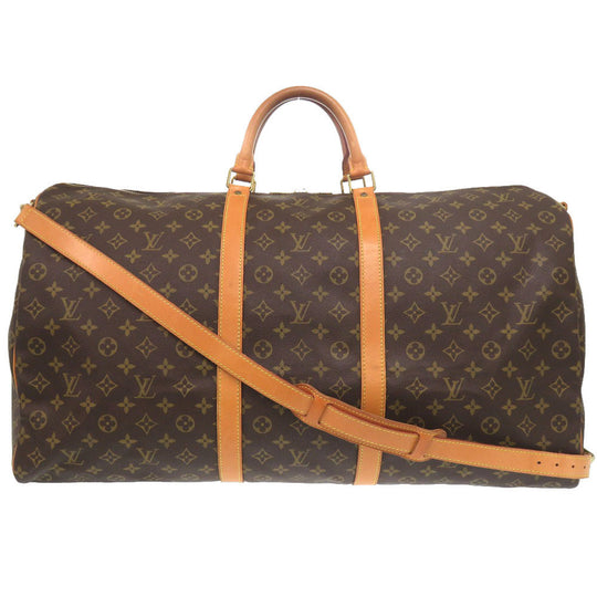 LOUIS VUITTON Boston Duffel bag M41412 Monogram canvas Brown Monogram Keepall bandouliere60 mens Used Authentic