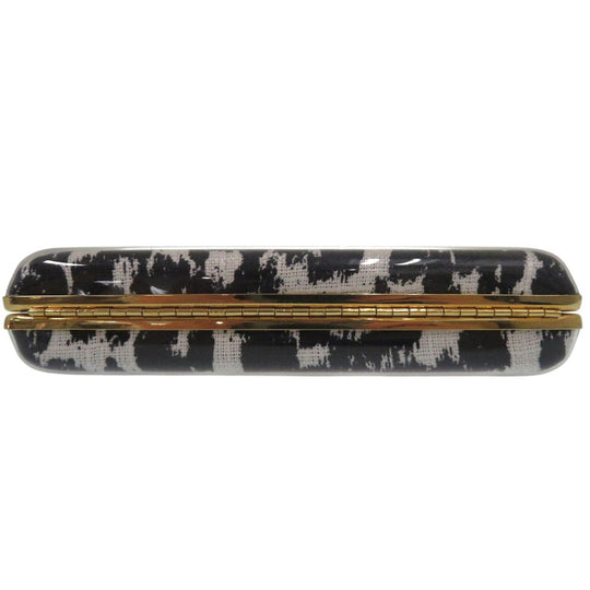 Stella McCartney Shoulder Bag plastic black Leopard Pattern 2WAY Clutch Bag Animal Pattern Women Used Authentic