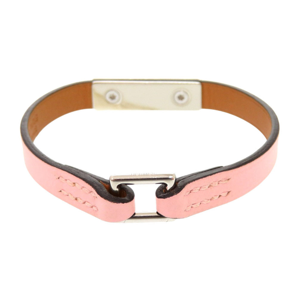 HERMES bracelet Vaux Swift Rose cherry Micro kelly Women Used Authentic