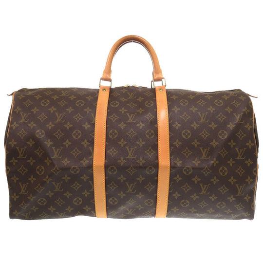 LOUIS VUITTON Boston Duffel bag M41424 Monogram canvas Brown Monogram Keepall 55 mens(Unisex) Used Authentic