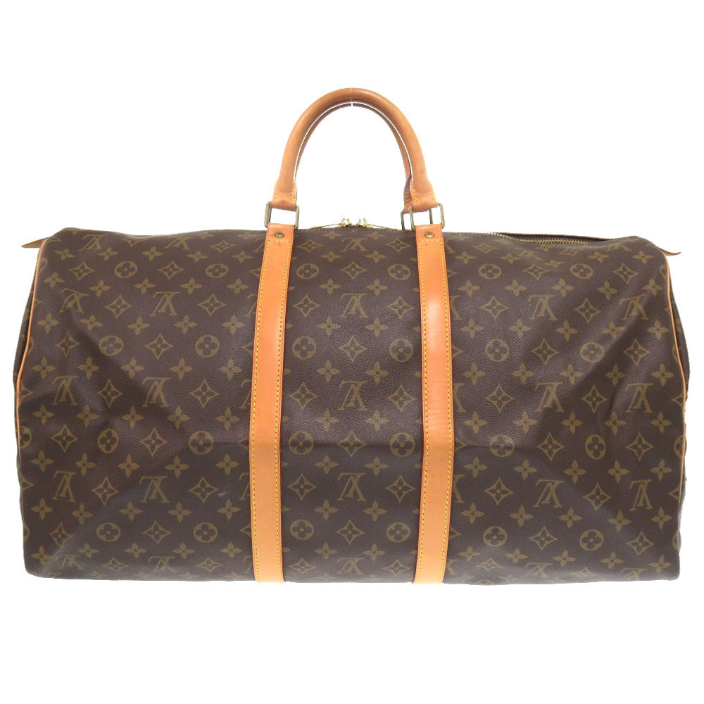 LOUIS VUITTON Boston Duffel bag M41424 Monogram canvas Brown Monogram Keepall 55 mens(Unisex) Used Authentic