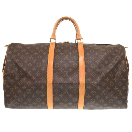 LOUIS VUITTON Boston Duffel bag M41424 Monogram canvas Brown Monogram Keepall 55 mens(Unisex) Used Authentic