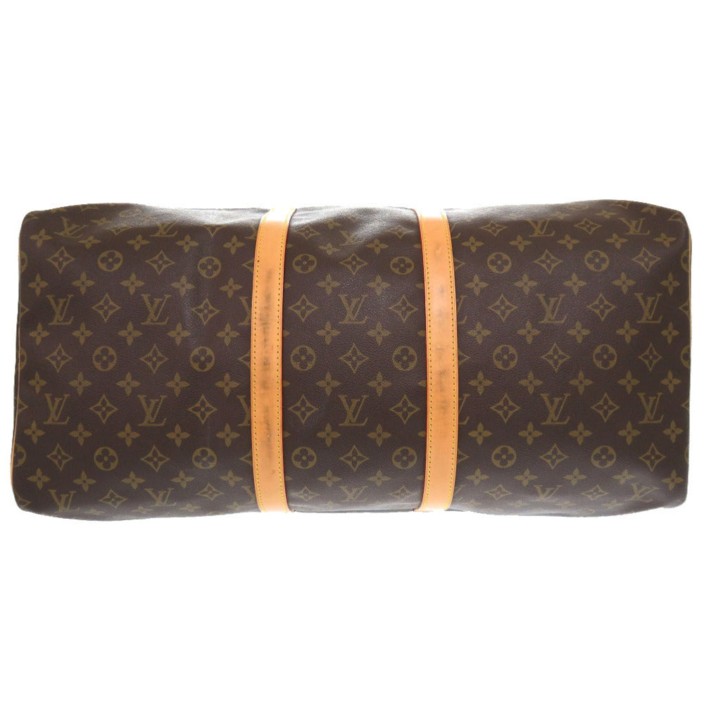 LOUIS VUITTON Boston Duffel bag M41424 Monogram canvas Brown Monogram Keepall 55 mens(Unisex) Used Authentic