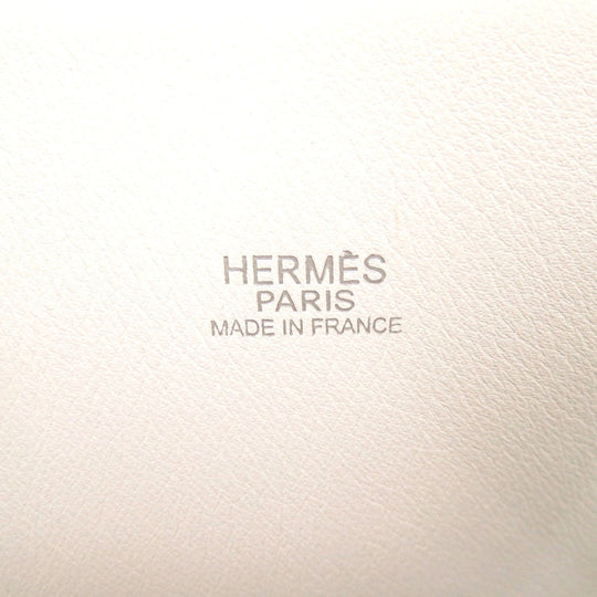 HERMES Handbag Toile Gibessire, Vaux Swift khaki Bored 37 Women Used Authentic