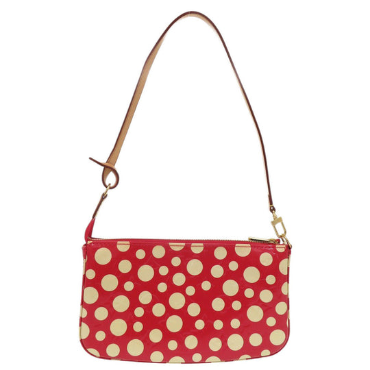 LOUIS VUITTON Pouch M91428 Monogram Vernis Red Yayoi Kusama Dot Infinity Monogram Vernis Pochette Accessoires Accessory Pouch Women Used Authentic