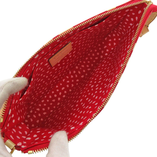LOUIS VUITTON Pouch M91428 Monogram Vernis Red Yayoi Kusama Dot Infinity Monogram Vernis Pochette Accessoires Accessory Pouch Women Used Authentic