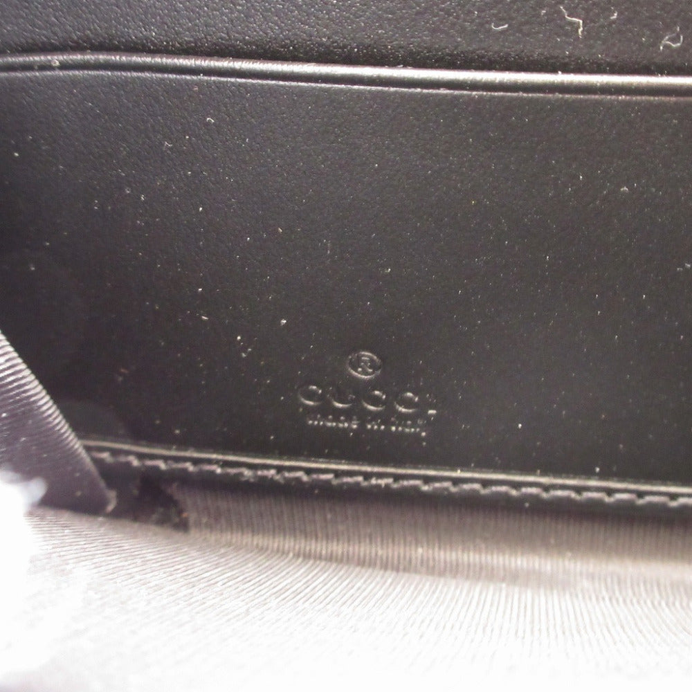 GUCCI Long Wallet Purse 625558 GG canvas black Zip Around Double G Women(Unisex) Used Authentic
