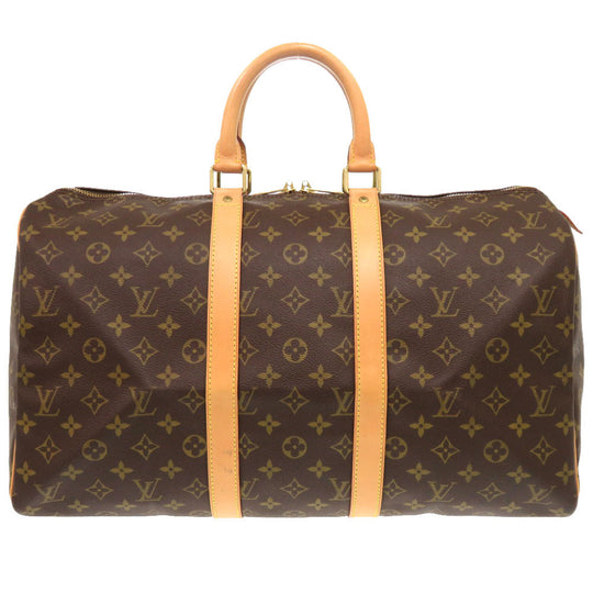 LOUIS VUITTON Boston Duffel bag M41428 Monogram canvas Brown Monogram Keepall 45 mens Used Authentic