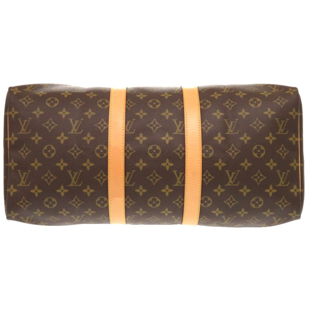 LOUIS VUITTON Boston Duffel bag M41428 Monogram canvas Brown Monogram Keepall 45 mens Used Authentic