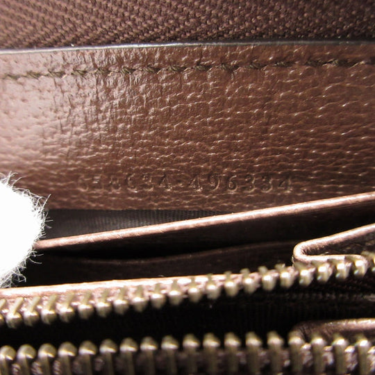 GUCCI Long Wallet Purse 658634 GG Supreme, Leather beige Zip Around Bamboo Diana unisex(Unisex) Used Authentic