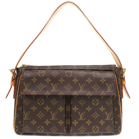 LOUIS VUITTON Shoulder Bag M51163 Monogram canvas Brown Monogram Vivasite GM Women Used Authentic