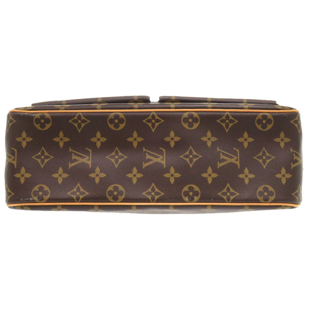 LOUIS VUITTON Shoulder Bag M51163 Monogram canvas Brown Monogram Vivasite GM Women Used Authentic