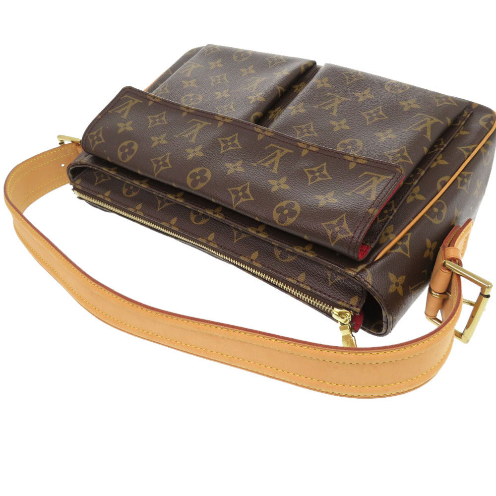 LOUIS VUITTON Shoulder Bag M51163 Monogram canvas Brown Monogram Vivasite GM Women Used Authentic