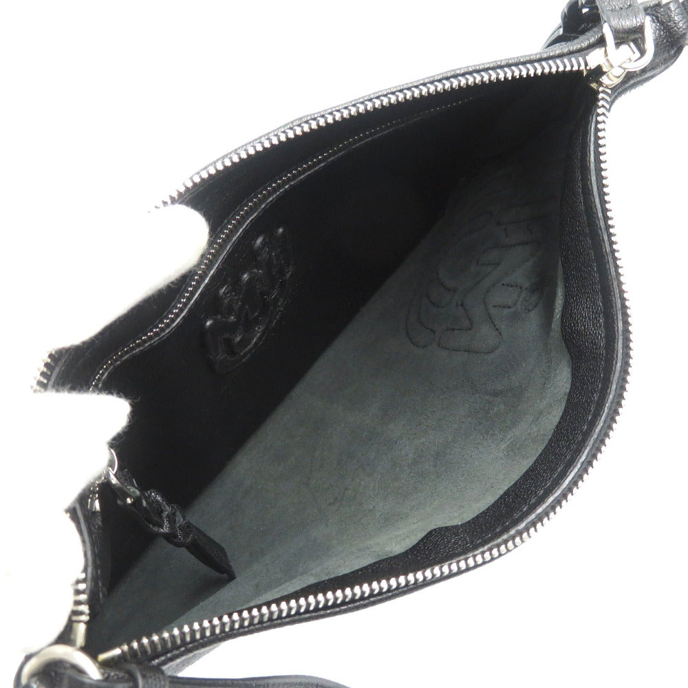 MIUMIU Shoulder Bag 5BH200 leather black Women Used Authentic