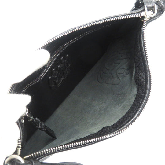 MIUMIU Shoulder Bag 5BH200 leather black Women Used Authentic