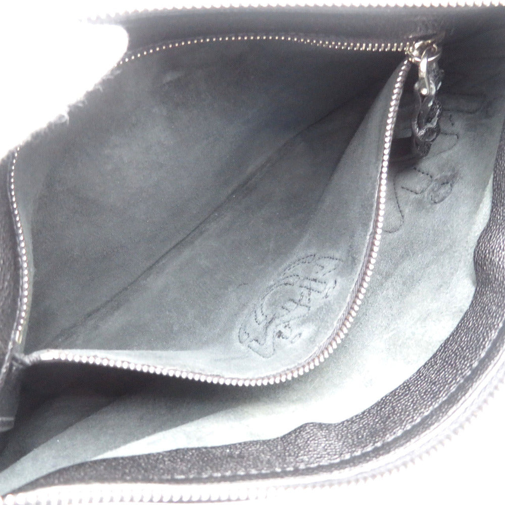 MIUMIU Shoulder Bag 5BH200 leather black Women Used Authentic