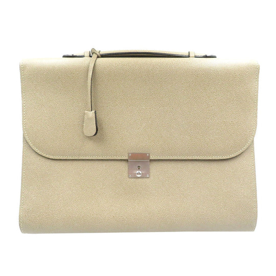 Valextra Business bag leather beige slim portfolio mens Used Authentic