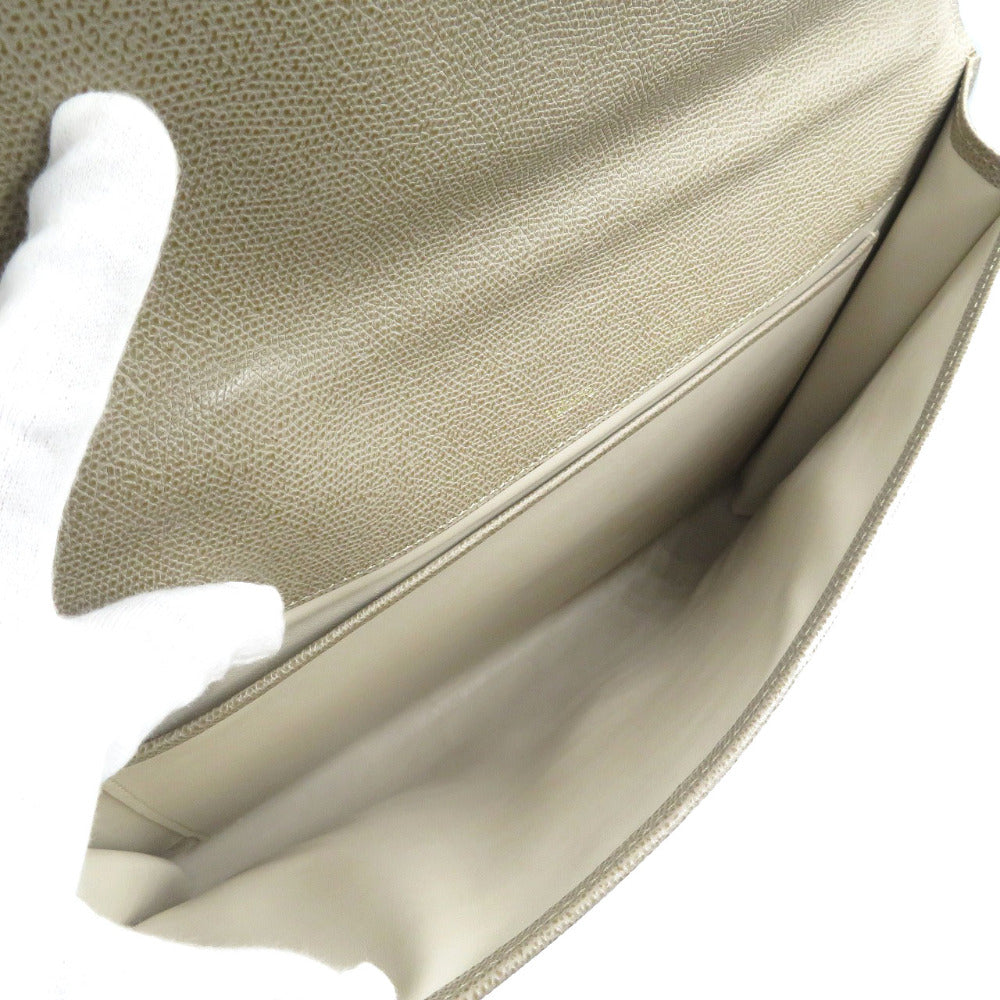 Valextra Business bag leather beige slim portfolio mens Used Authentic
