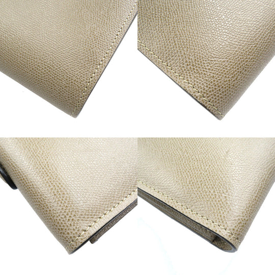 Valextra Business bag leather beige slim portfolio mens Used Authentic