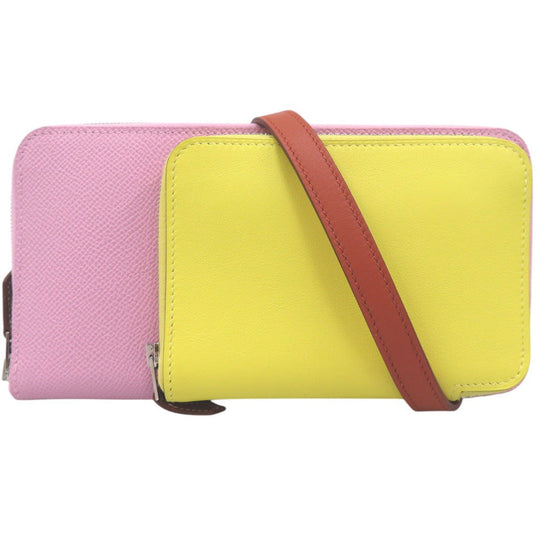 HERMES Long Wallet Purse Epsom Morve Silvestre