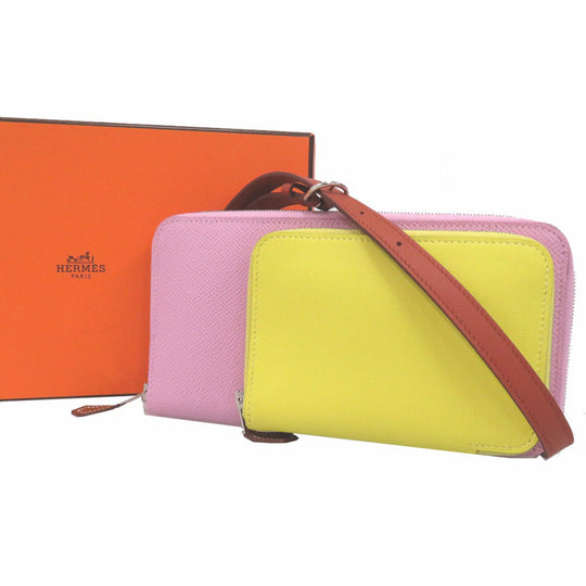 HERMES Long Wallet Purse Epsom Morve Silvestre
