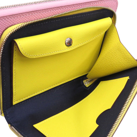 HERMES Long Wallet Purse Epsom Morve Silvestre