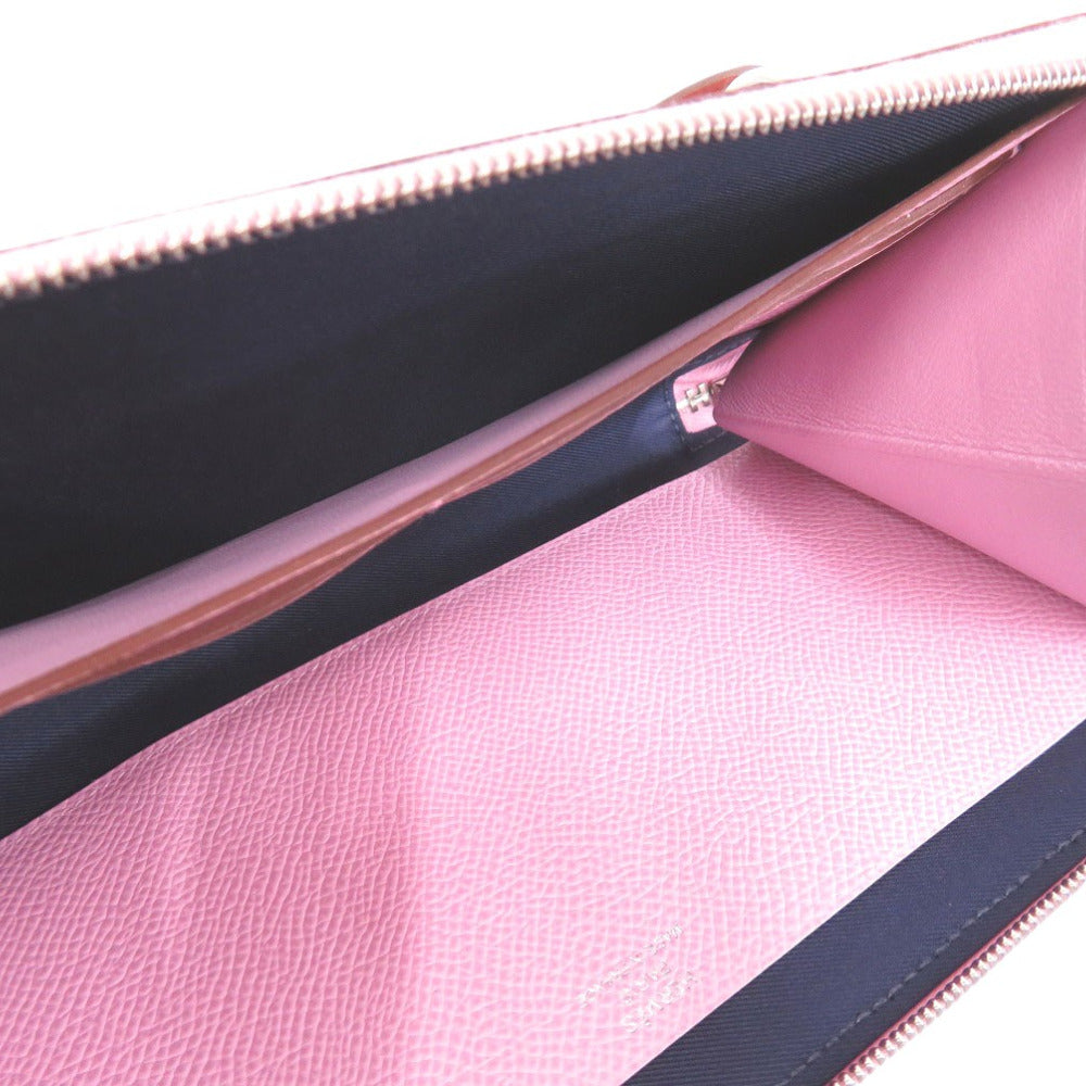 HERMES Long Wallet Purse Epsom Morve Silvestre