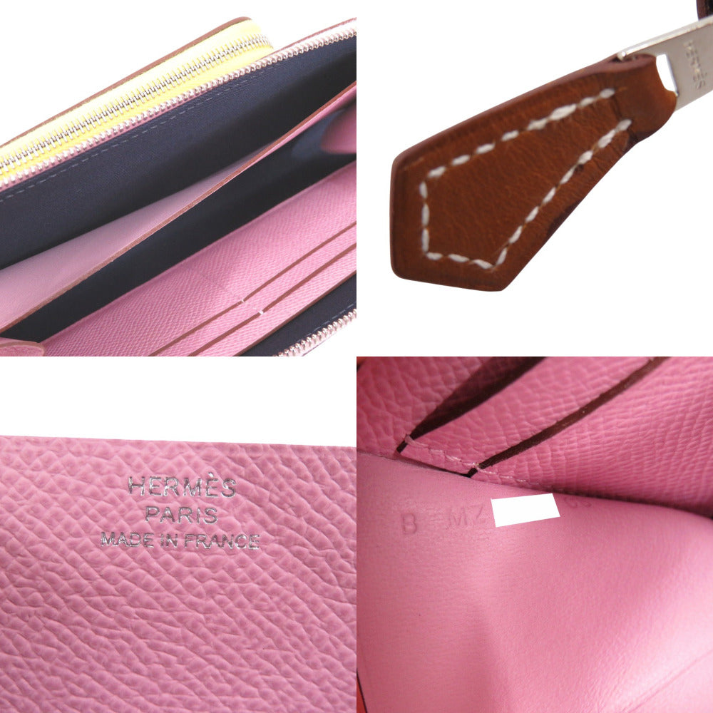 HERMES Long Wallet Purse Epsom Morve Silvestre