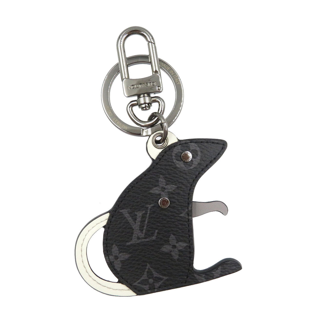 LOUIS VUITTON key ring M68835 Monogram Eclipse, Metal black Monogram Eclipse Portocre LV Rat unisex(Unisex) Used Authentic