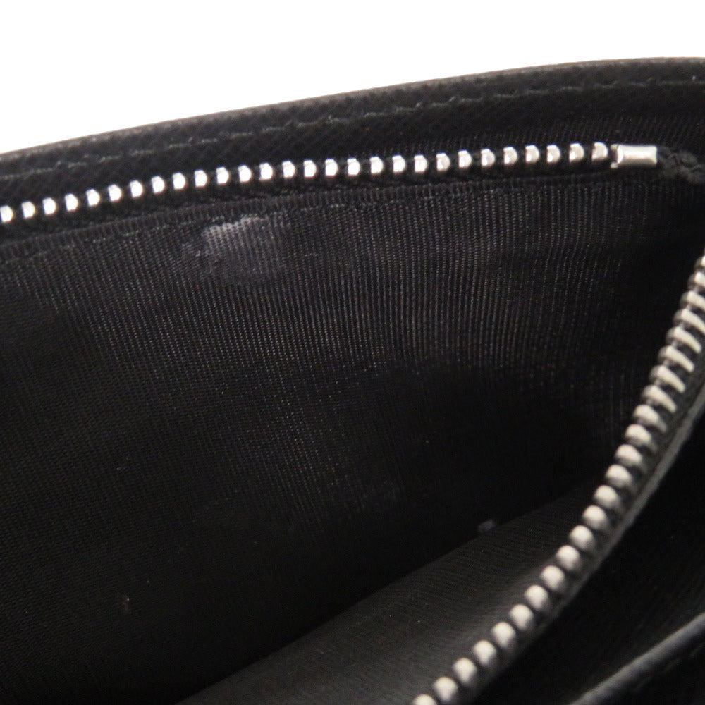 PRADA Long Wallet Purse 2MV836 leather black mens Used Authentic