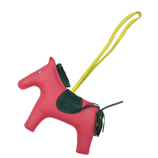 HERMES key ring Anyo Miro Rose azare Rodeo GM Women Used Authentic