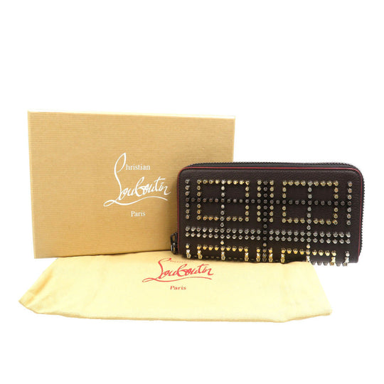Christian Louboutin Long Wallet Purse 3165145 Calfskin black Panettone mens Used Authentic