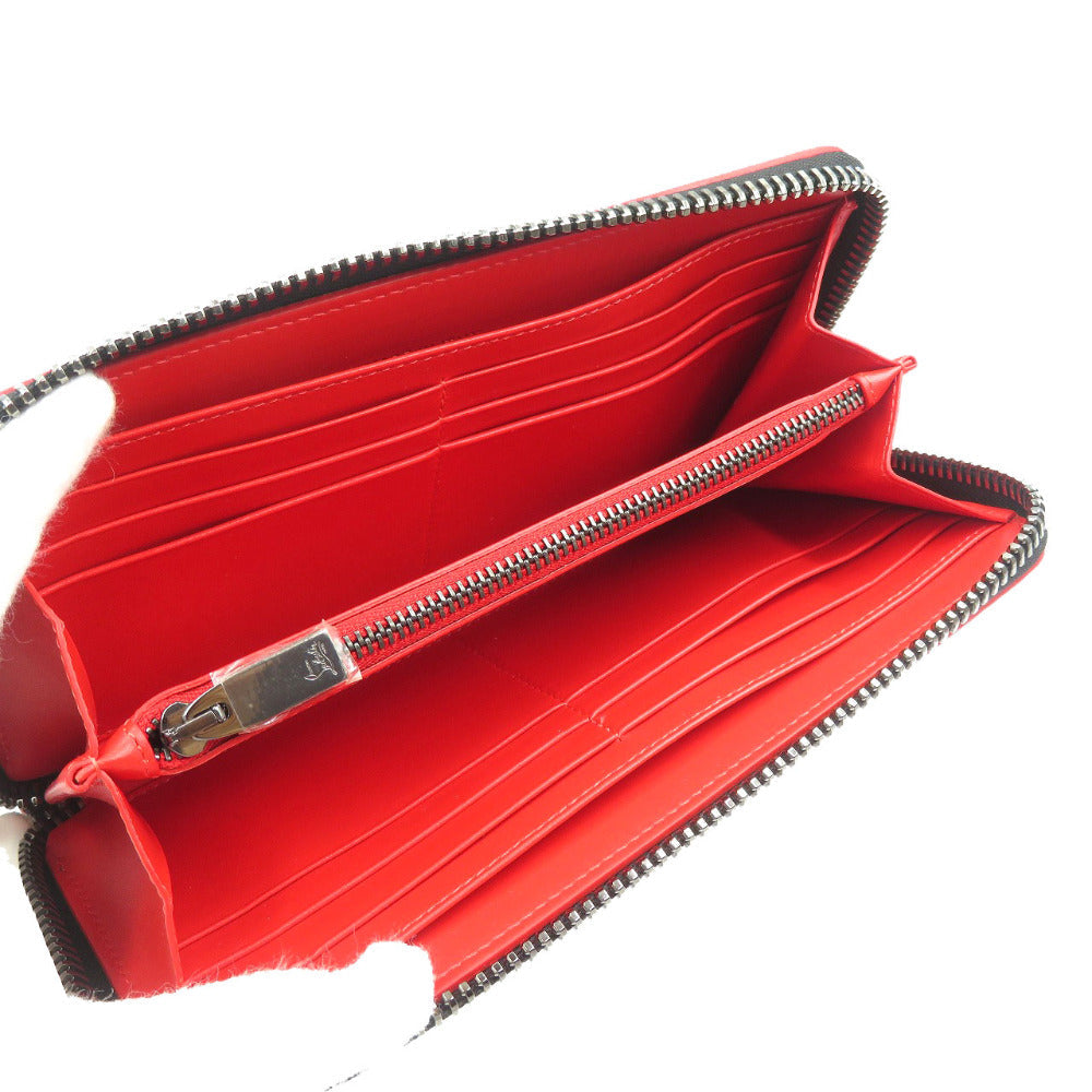Christian Louboutin Long Wallet Purse 3165145 Calfskin black Panettone mens Used Authentic
