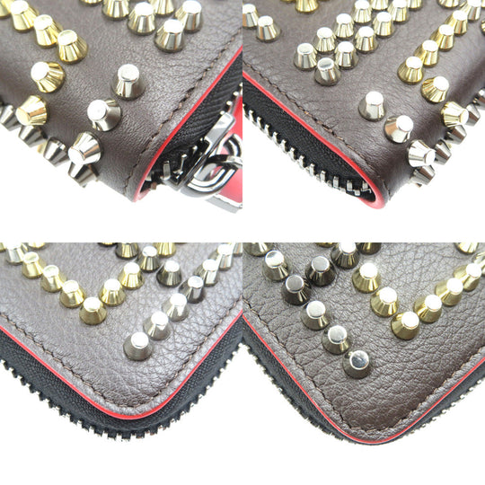 Christian Louboutin Long Wallet Purse 3165145 Calfskin black Panettone mens Used Authentic