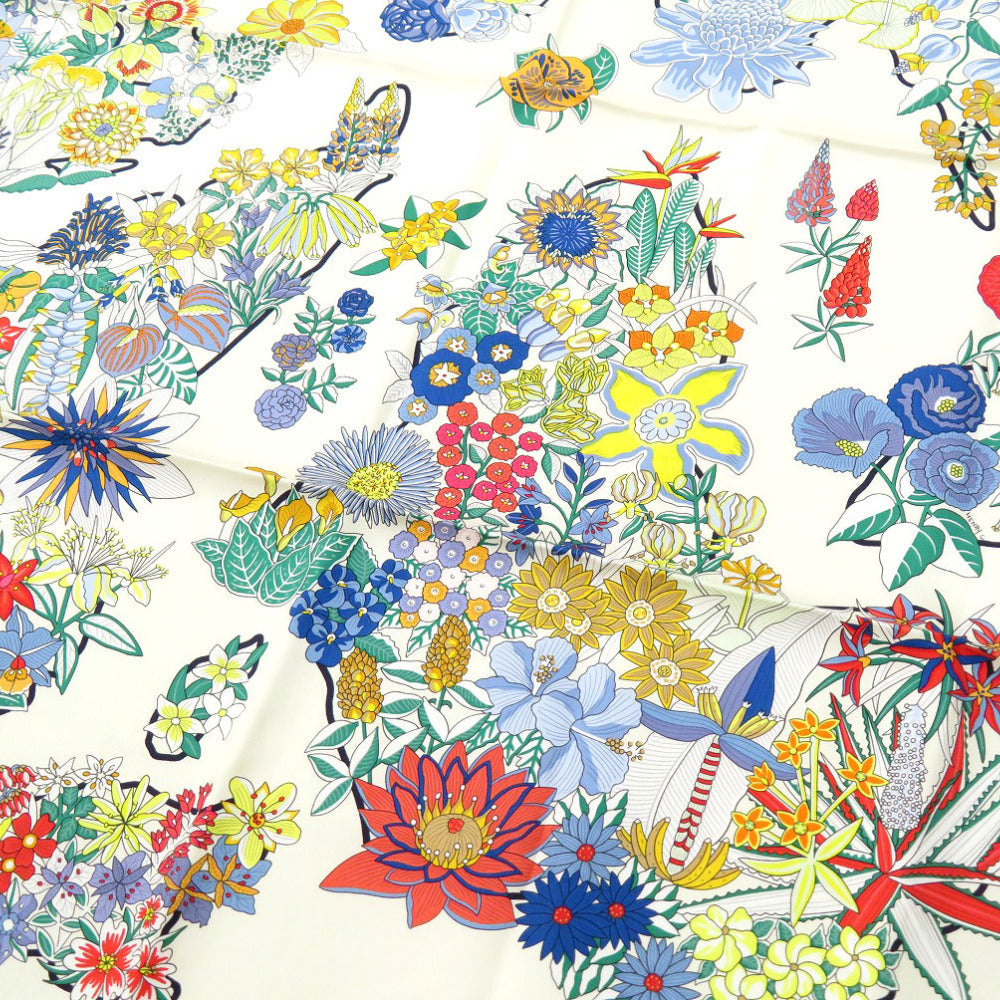 HERMES scarf silk multicolor PLANIFLEURS Planifleur Carre90