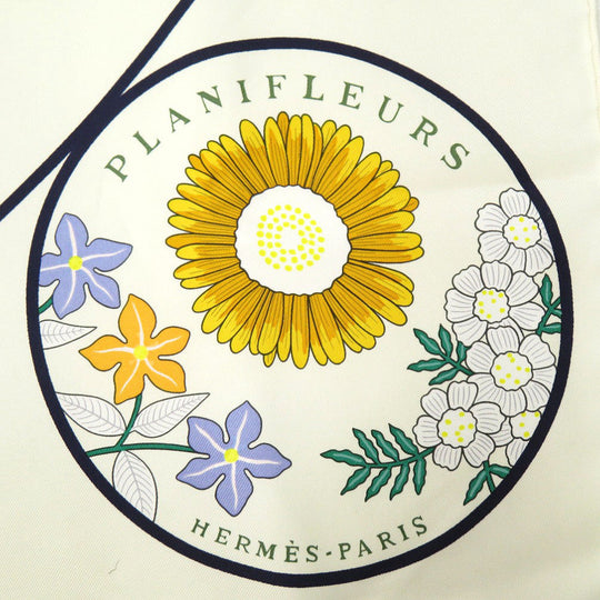 HERMES scarf silk multicolor PLANIFLEURS Planifleur Carre90