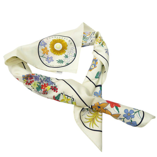 HERMES scarf silk multicolor PLANIFLEURS Planifleur Carre90