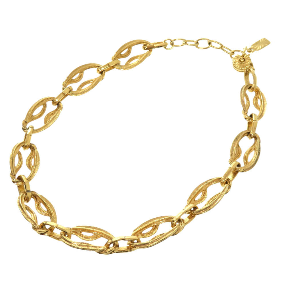 YVES SAINT LAURENT Necklace metal gold vintage Women Used Authentic