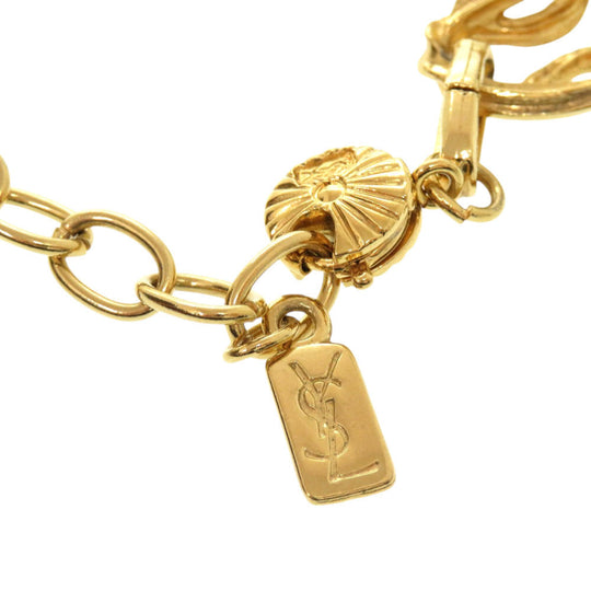 YVES SAINT LAURENT Necklace metal gold vintage Women Used Authentic