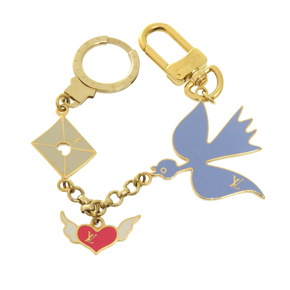 LOUIS VUITTON key ring M66262 metal Multi Portocle Chaine Messager Women Used Authentic