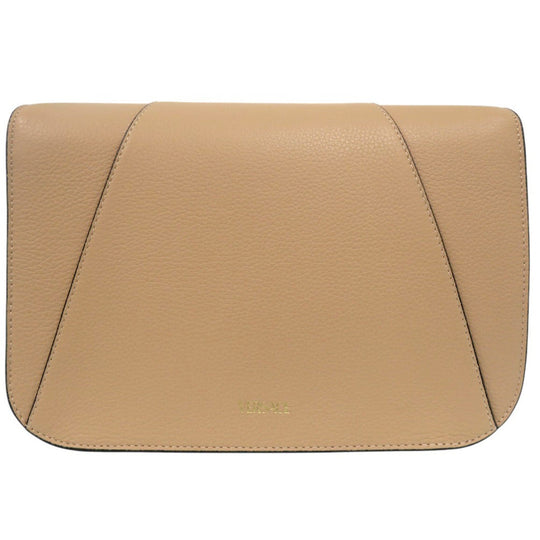 VERSACE Shoulder Bag DBFG985 leather beige Virtus Chain Shoulder Bag Bag Pouch Metal Icon Leather Women Used Authentic