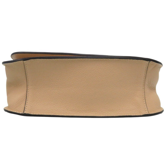 VERSACE Shoulder Bag DBFG985 leather beige Virtus Chain Shoulder Bag Bag Pouch Metal Icon Leather Women Used Authentic
