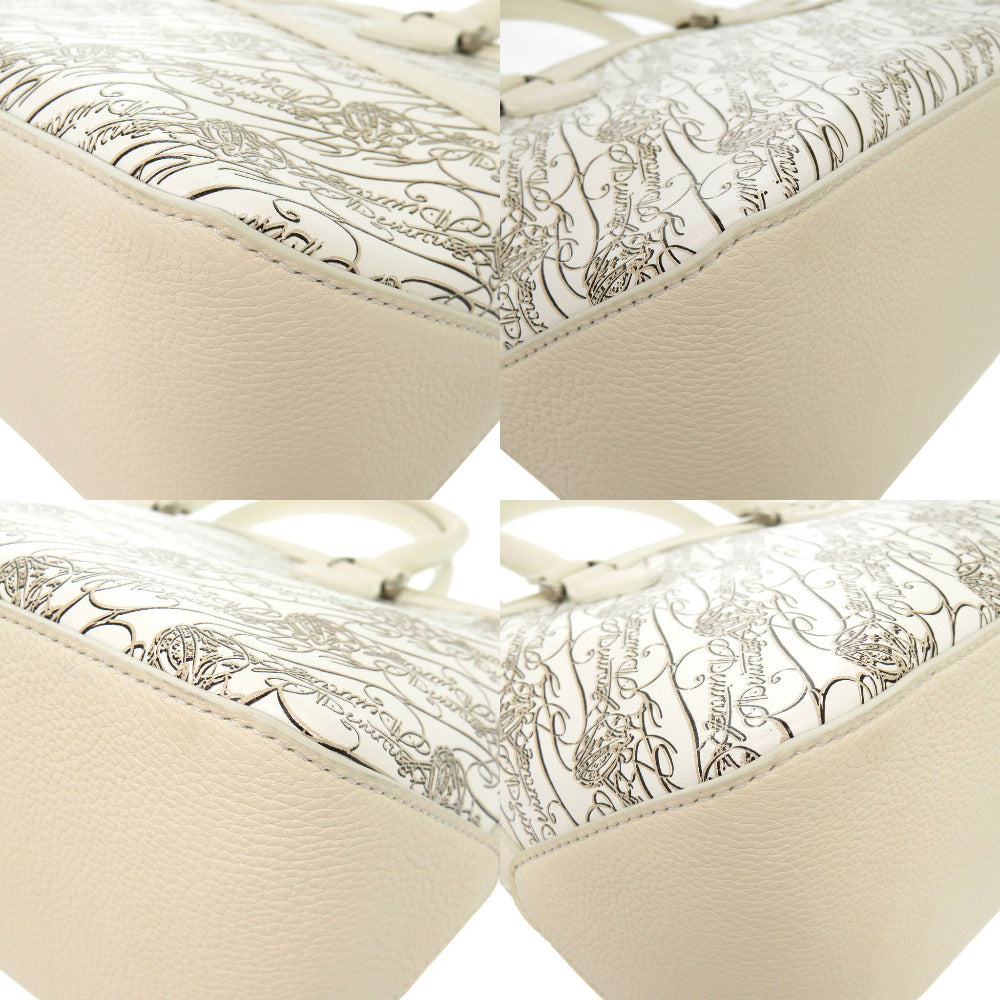 Berluti Briefcase Leather, PVC white Twojours XS mens(Unisex) Used Authentic