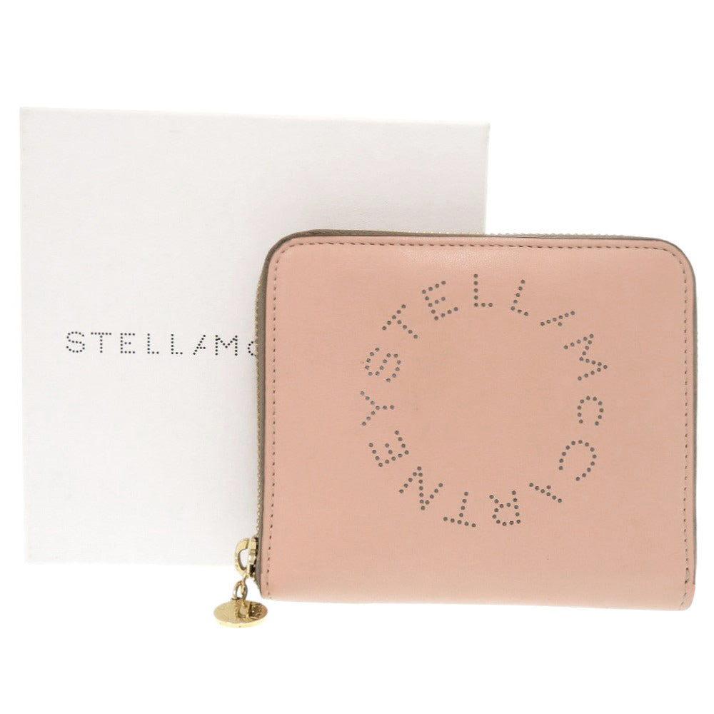 Stella McCartney Bifold Wallet leather pink Women Used Authentic